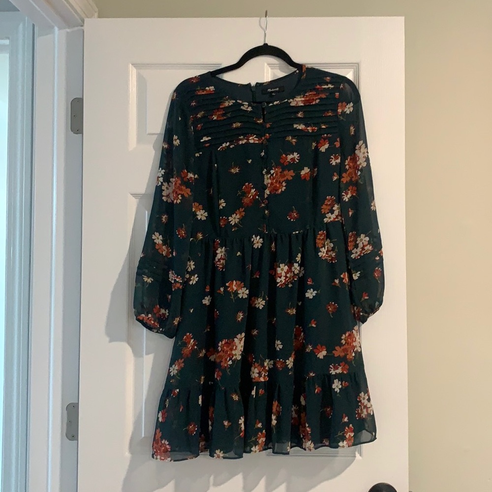 Madewell floral long sleeve dress